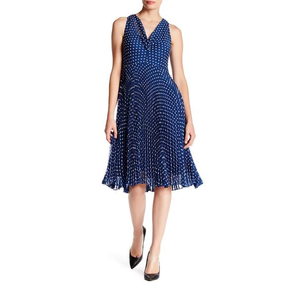 NOWT Anthropologie Dabney Midi Dress By Eva Franco $198 Size 4 Blue - Picture 2 of 3